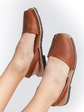 Pons Classic Brown Leather Sandals W 10
